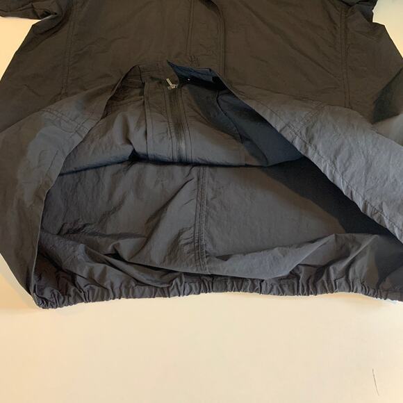 Pure Jill Jacket Womens M Medium Black Rain Zip Front Longline Hooded J. Jill - Picture 9 of 13